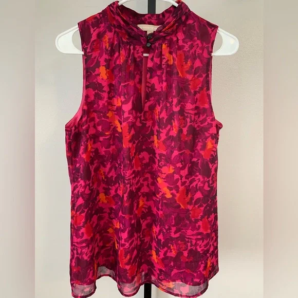 Banana Republic Fuchsia, Pink, Purple and Orange Patterned Tank - Picture 4 of 16